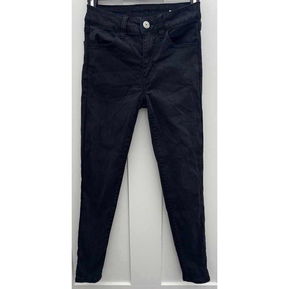 American Eagle Outfitters Teen/Women 0 Short Black Super Stretch Jeans